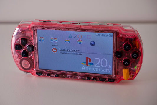 Custom PSP-1000 | Transparent Pink - Upgraded IPS Display
