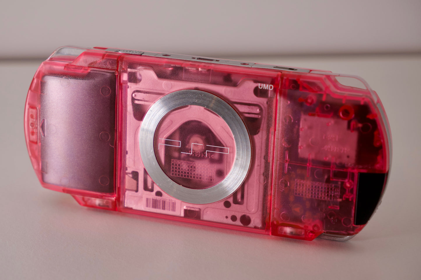 Custom PSP-1000 | Transparent Pink - Upgraded IPS Display