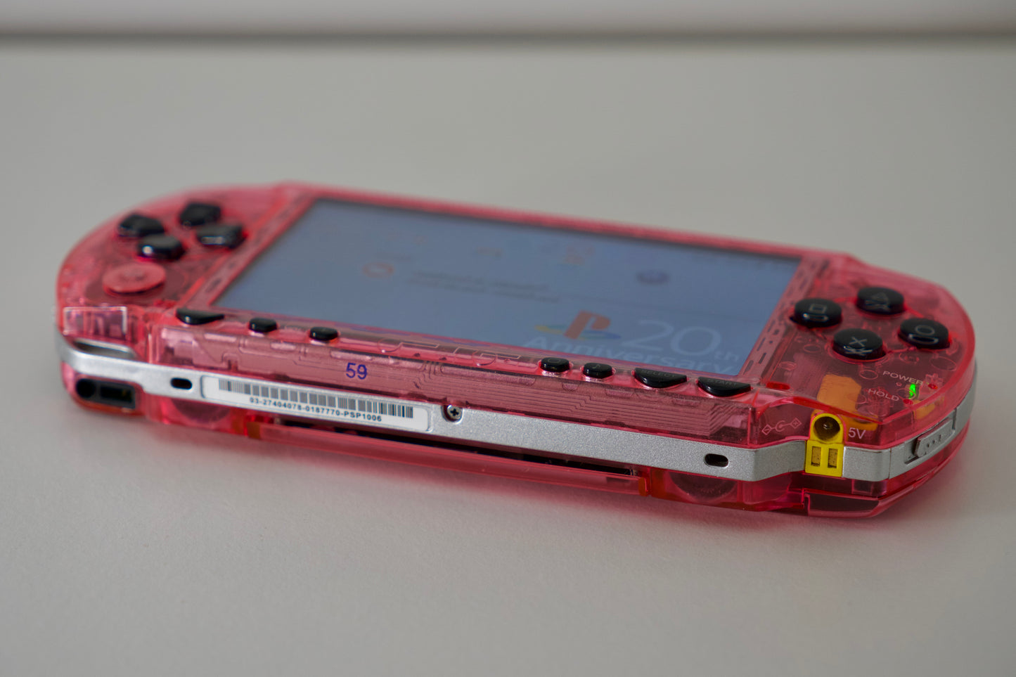 Custom PSP-1000 | Transparent Pink - Upgraded IPS Display