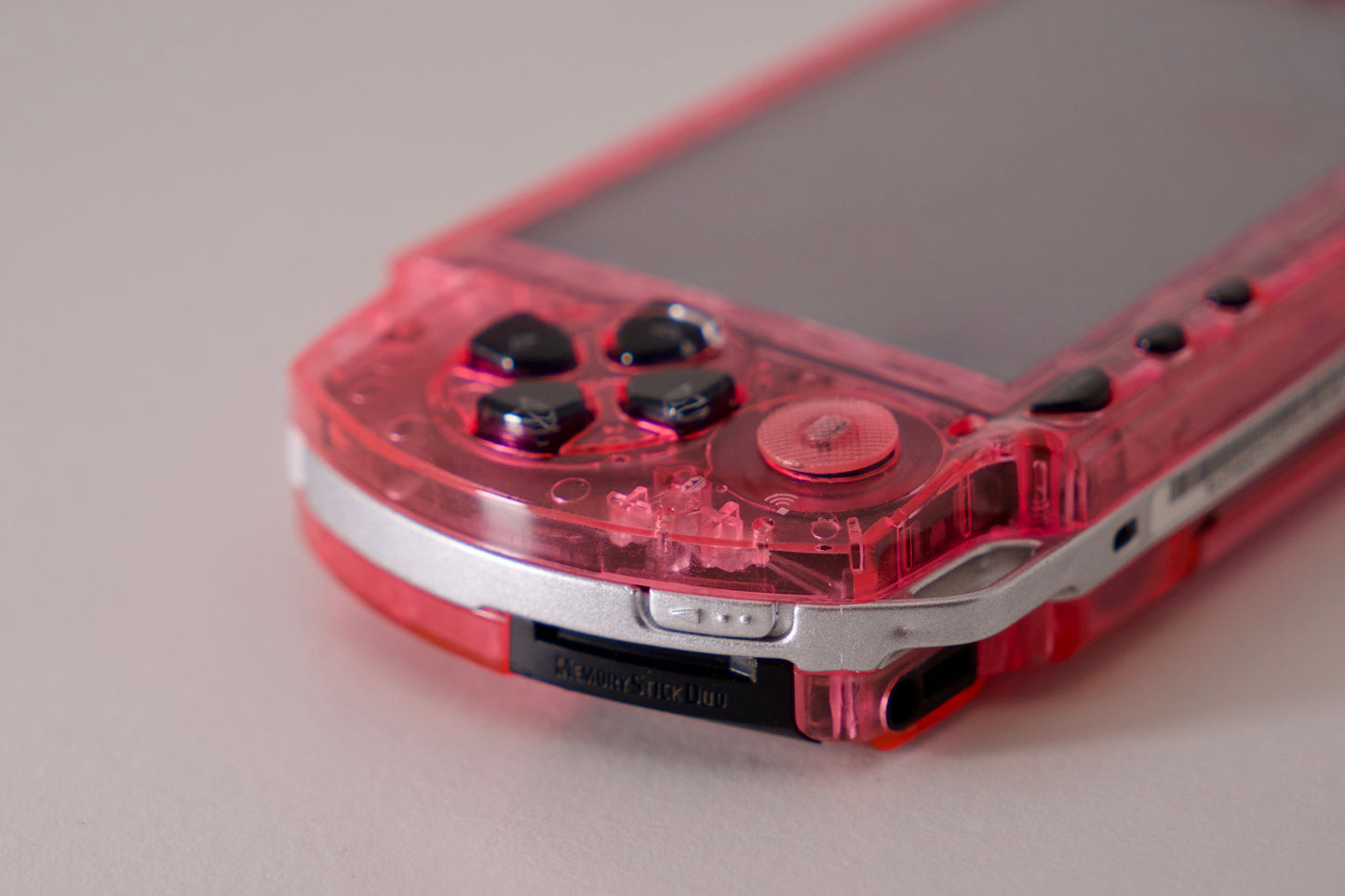 Custom PSP-1000 | Transparent Pink - Upgraded IPS Display