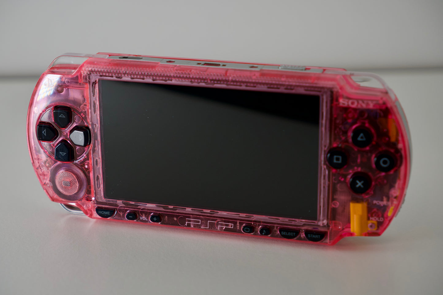 Custom PSP-1000 | Transparent Pink - Upgraded IPS Display