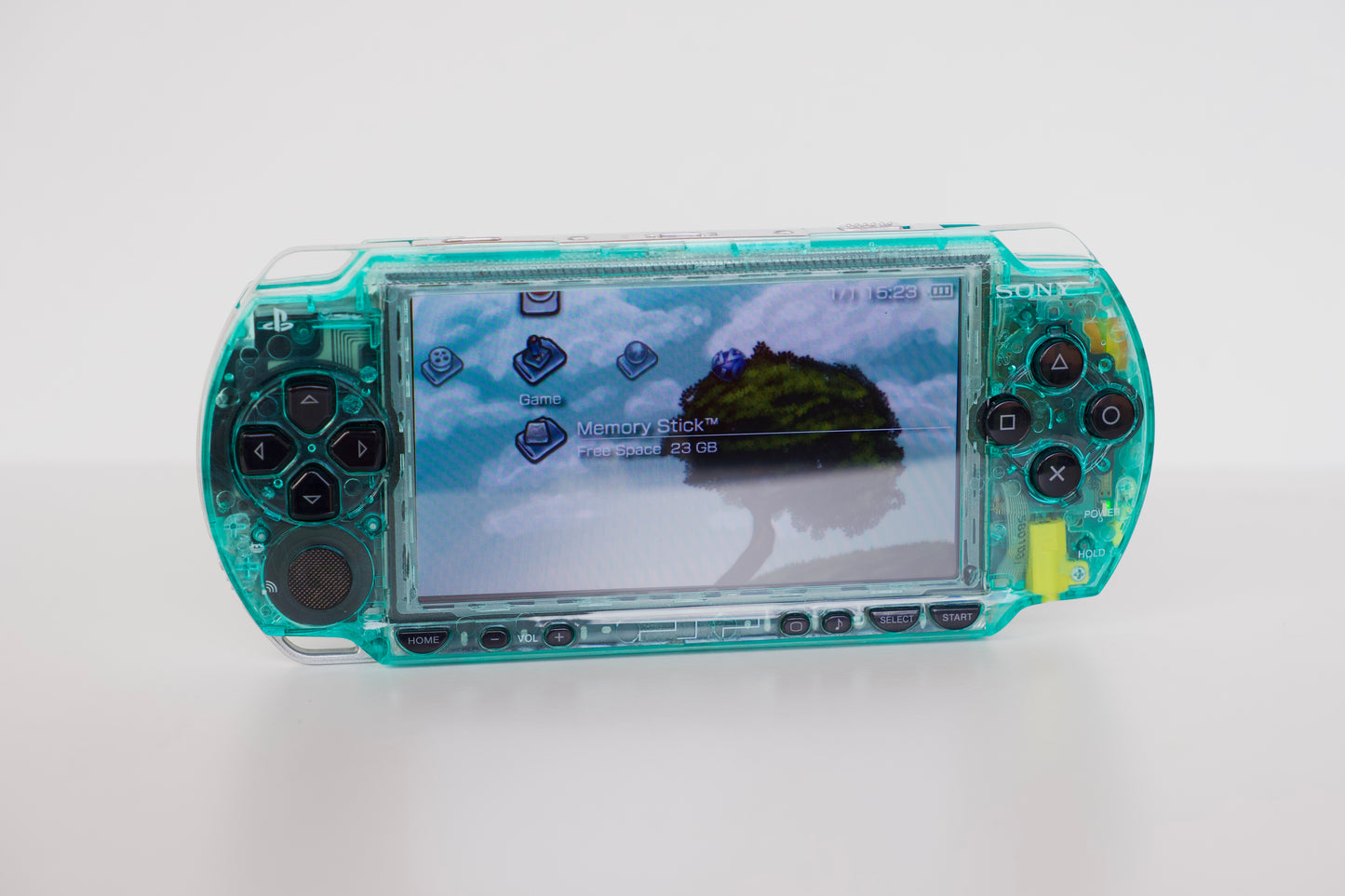Custom PSP-1000 | Transparent Green - Upgraded IPS Display