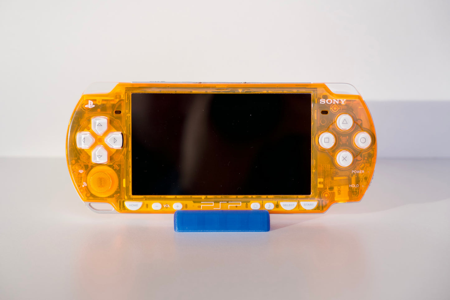 Transparent Orange Sony PSP 2000 Custom Console - 64GB Memory Card