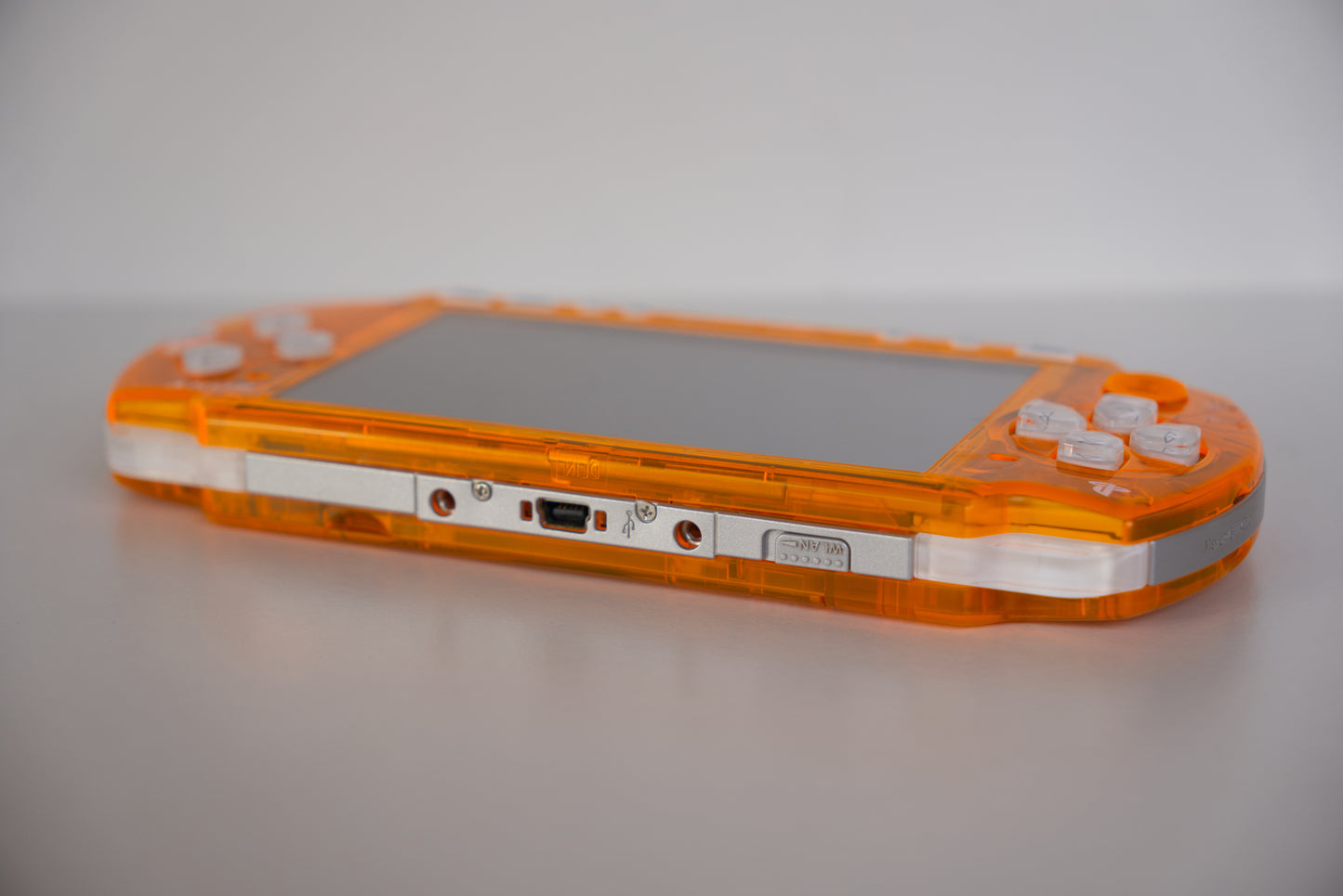 Transparent Orange Sony PSP 2000 Custom Console - 64GB Memory Card