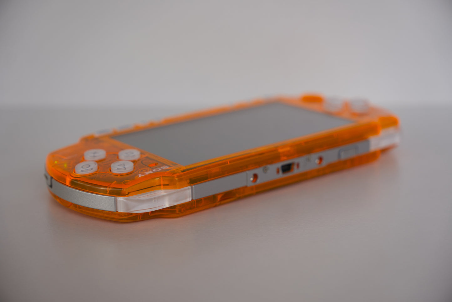 Transparent Orange Sony PSP 2000 Custom Console - 64GB Memory Card