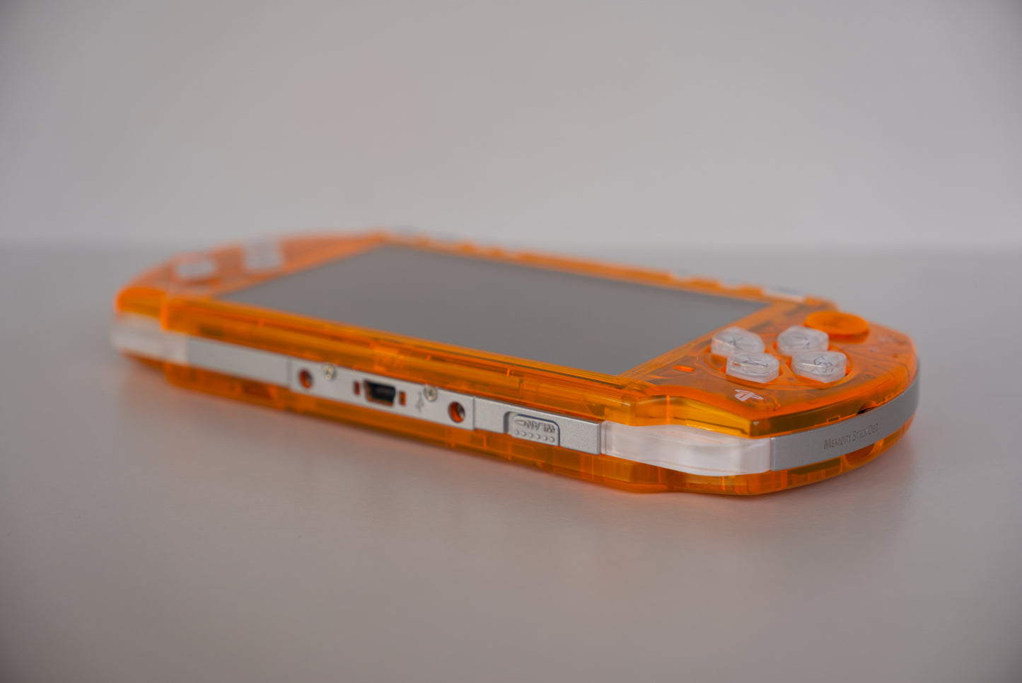 Transparent Orange Sony PSP 2000 Custom Console - 64GB Memory Card