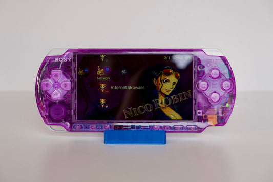 Transparent Purple Sony PSP 3000 Custom Console - 64GB Memory Card