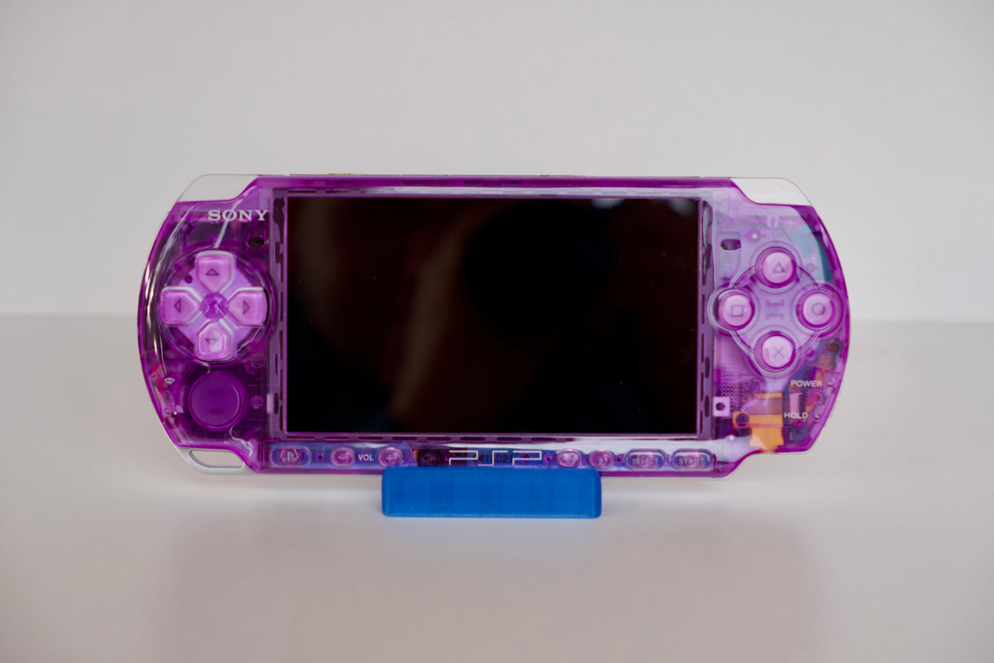 Transparent Purple Sony PSP 3000 Custom Console - 64GB Memory Card
