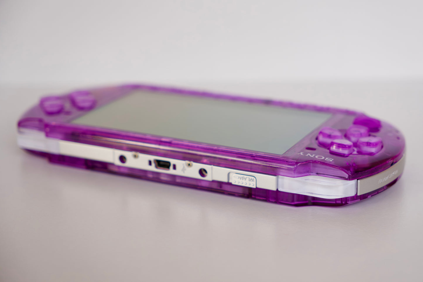 Transparent Purple Sony PSP 3000 Custom Console - 64GB Memory Card